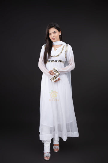 White-Maxi (mirror work)